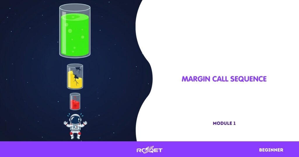 A vertical sequence of three stacked shapes (like descending fuel tanks) representing:
“full account → shrinking account → danger zone,” all shown WITHOUT text.
A small cartoon astronaut looking worried as the “fuel tanks” shrink.